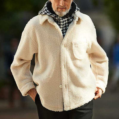 Herren kuschelige Fleecejacke mit praktischem Taschen-Design Aliams