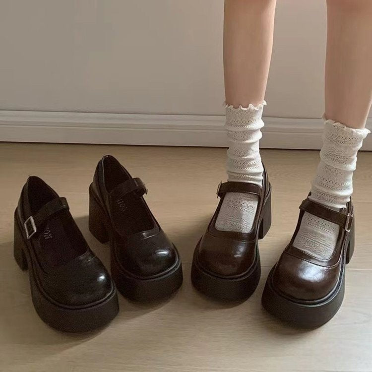 Retro Dirndl Schuhe für Damen | Plateau