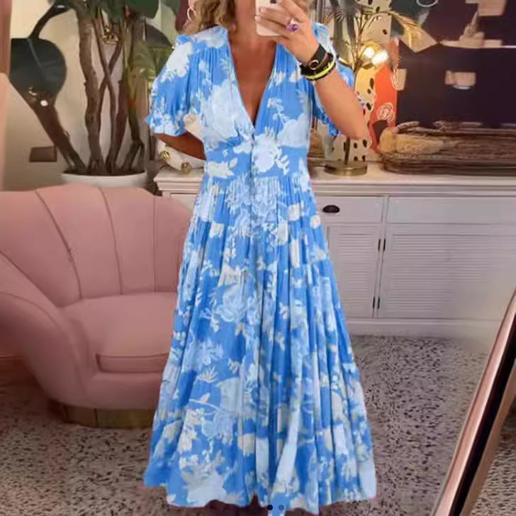 Jeneva™ – Bedrucktes Kleid mit weitem Saum für Damen