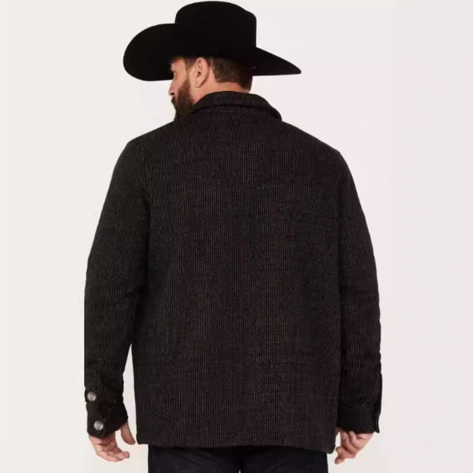 Herren strukturierte Utilityjacke mit praktischen Taschen Aliams