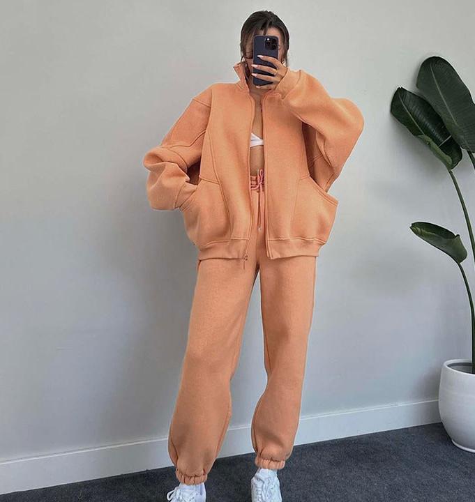 Daniela | Set aus Reißverschlussjacke und Kordelzughose für Damen