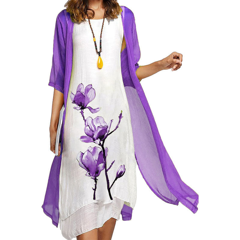 Sira™ – Gemustertes Zweiteiliges Kleid für Damen