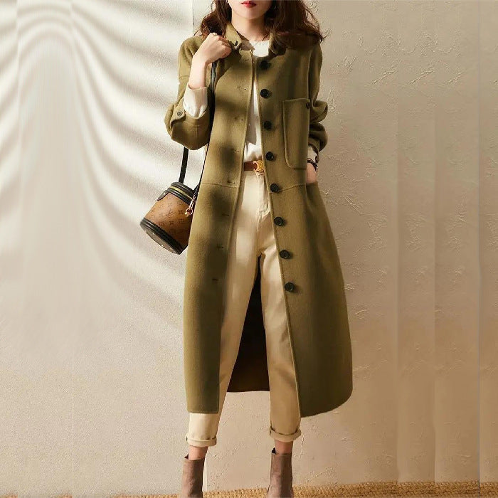Stilvoller Langer Trenchcoat für Damen | Winter