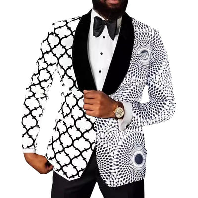 Herren eleganter Smoking mit auffälligem Karomuster Aliams