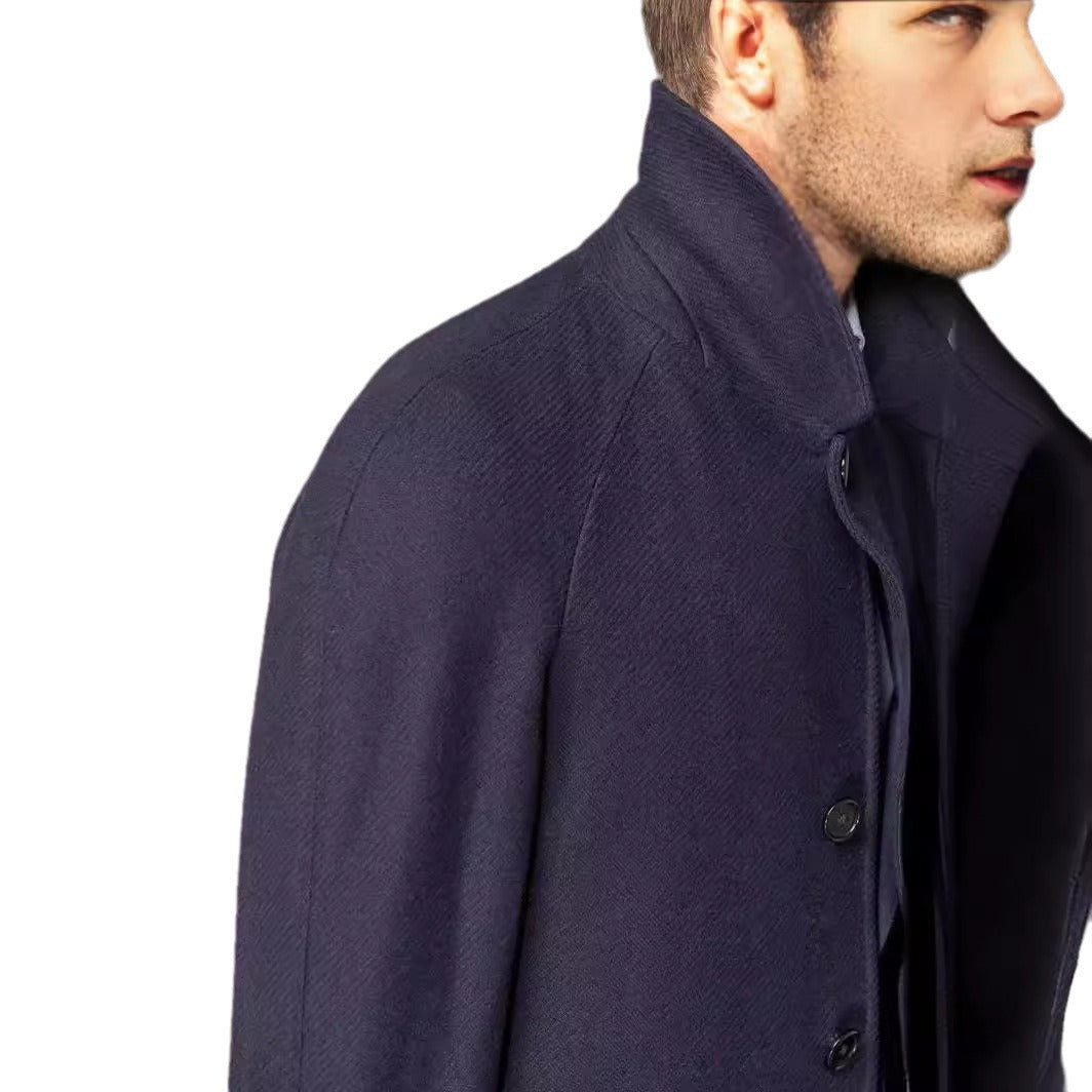 Herren eleganter Doppelreiher-Wollmantel Aliams
