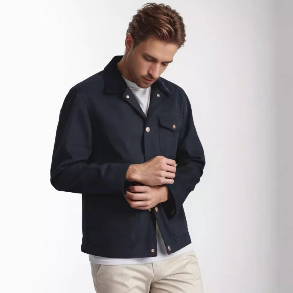 Herren vielseitige Baumwolljacke mit praktischen Taschen Aliams