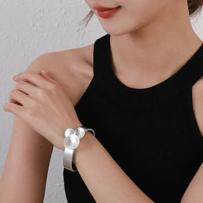 Modisches Damen Lederarmband Retro Magnetverschluss