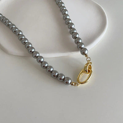 Elegante Vintage Perlen Damen Halskette mit Quaste