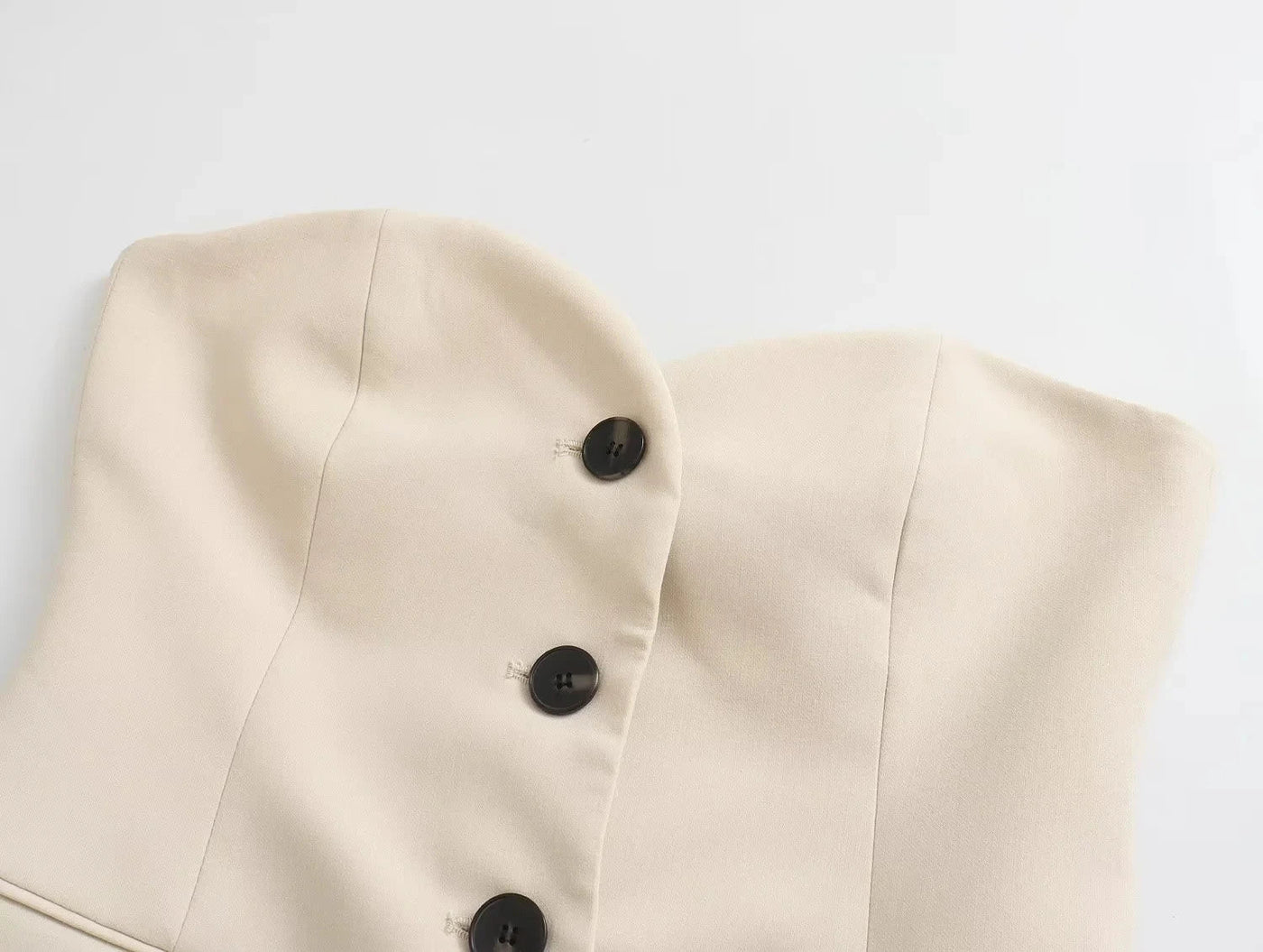 Elegantes Schulterfreies Damen Hosenanzug Set Vintage