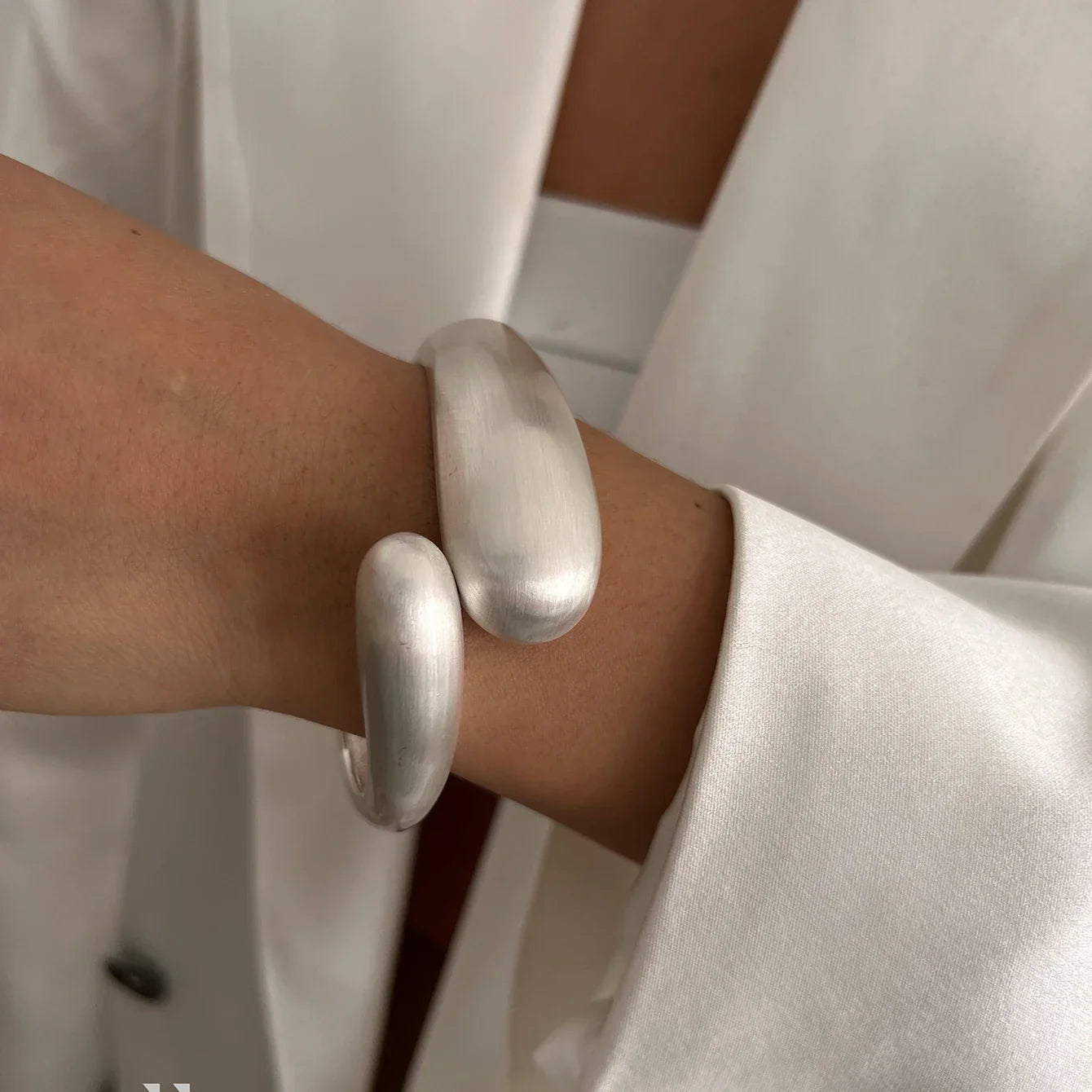 Stilvolle Vintage Damen Armreif Geometrisch Golden Silber