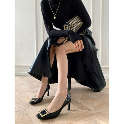 Narella™ | Elegante Sandalen mit mittelhohem Absatz und quadratischer Zehenpartie