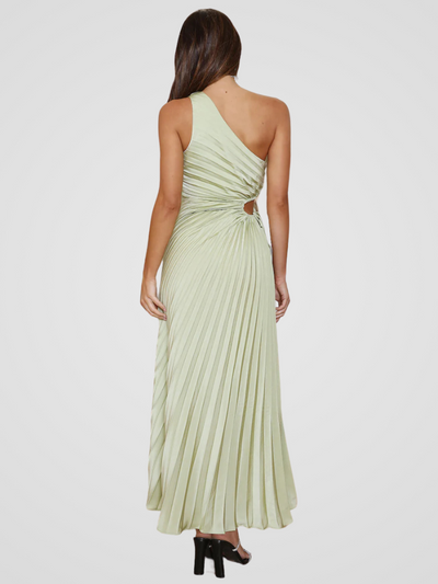 AURORA ONE SHOULDER PLISSEEKLEID