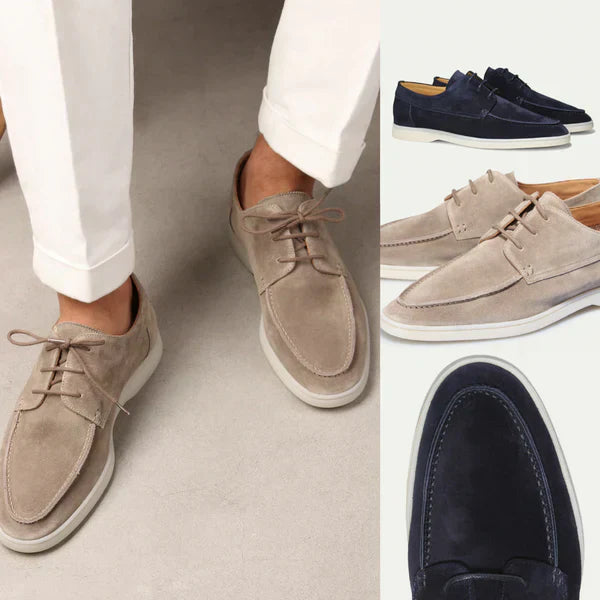 Didas | Luxus Leder Slipper mit Schnürsenkeln für Herren