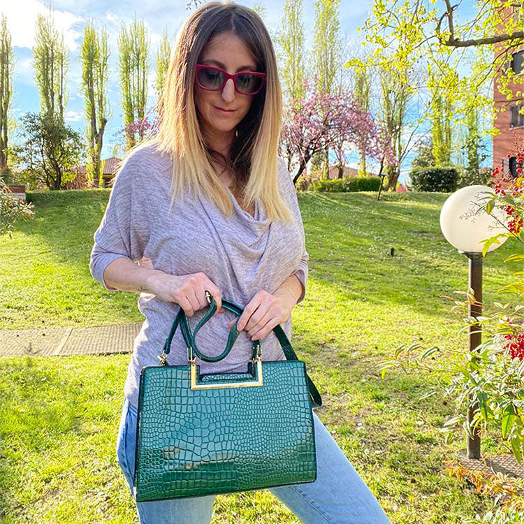 Rosa Panicucci Handtasche und Umhängetasche + Portemonnaie als Geschenk