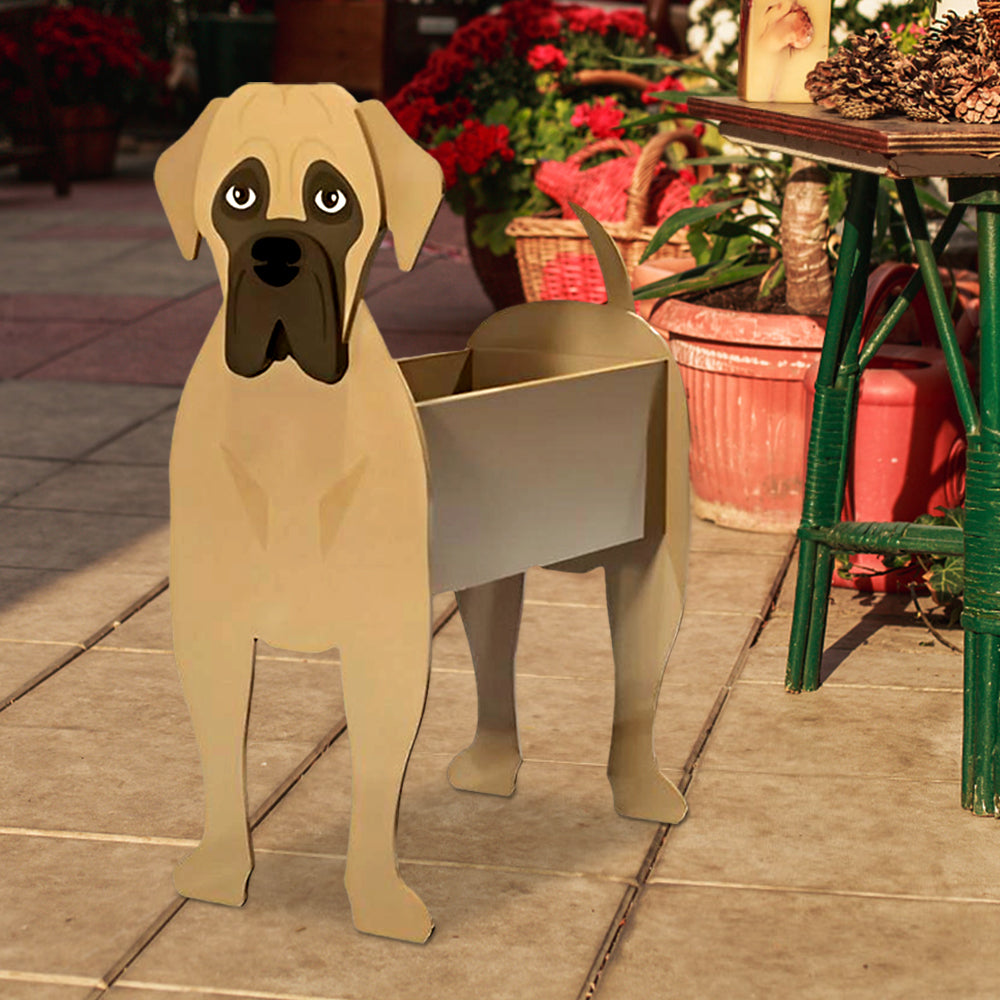 Bullmastiff Flower Pot
