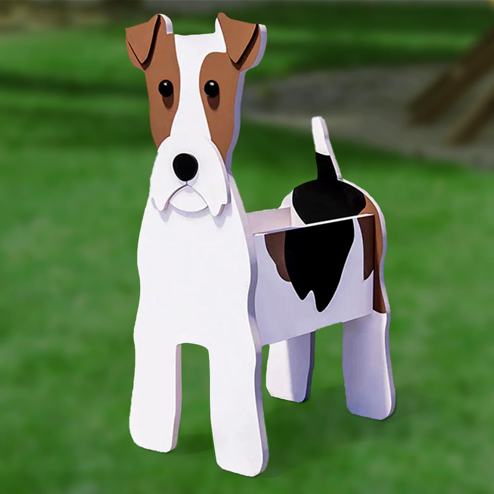 Flower Pot in the Shape of a Fox Terrier