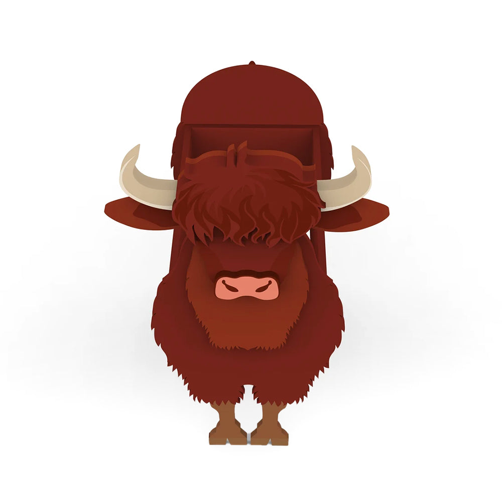 Hochlandkuh Blumenpflanzer