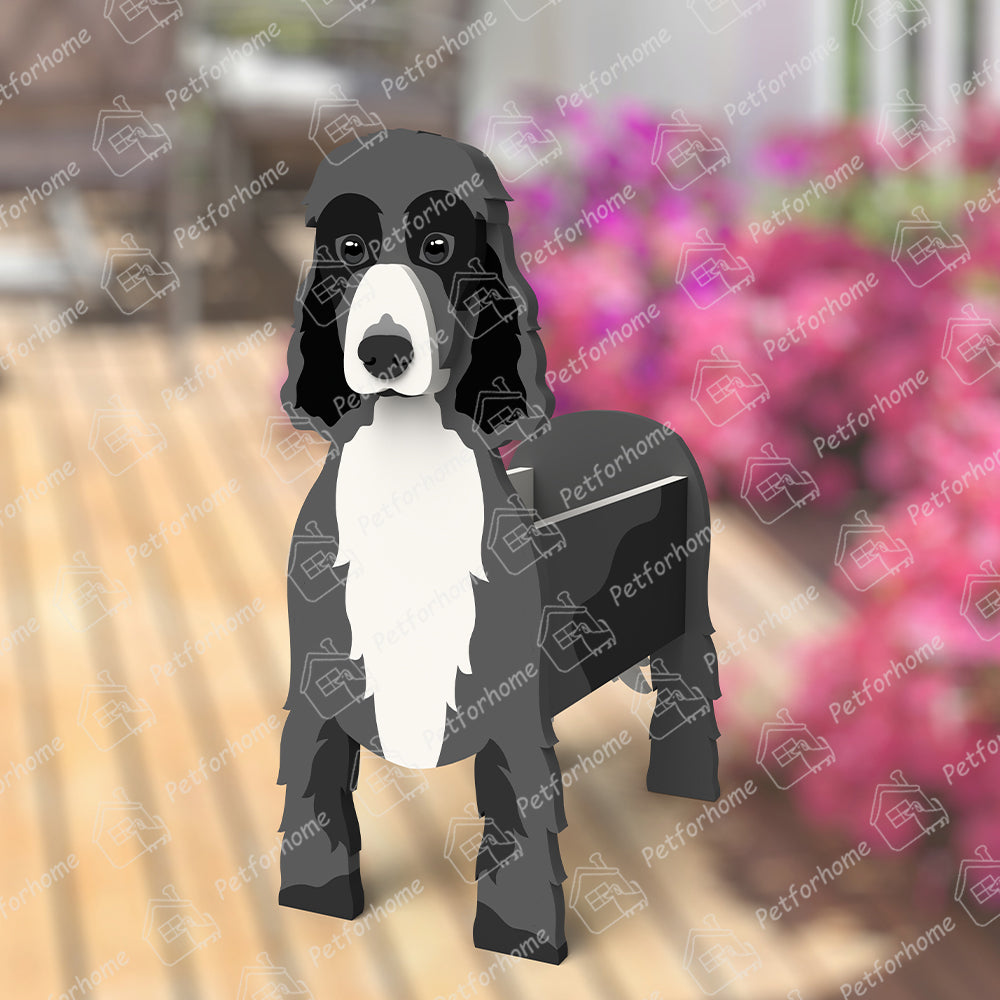 Blumentopf im Englischen Cocker Spaniel Design