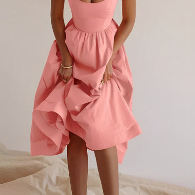 Fabiana - Spaghetti-Träger-Puffkleid