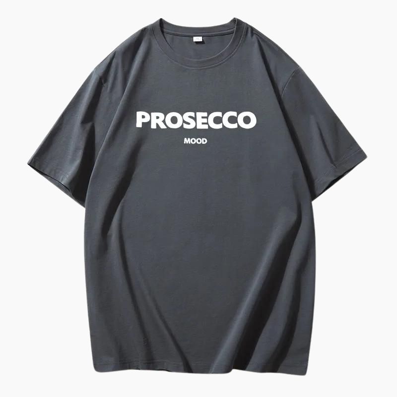 Poppy | Modisches Prosecco Print Oversized T Shirt