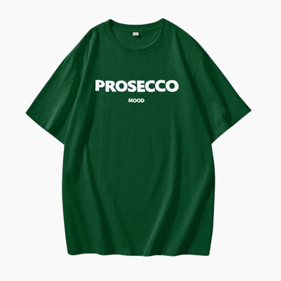 Poppy | Modisches Prosecco Print Oversized T Shirt