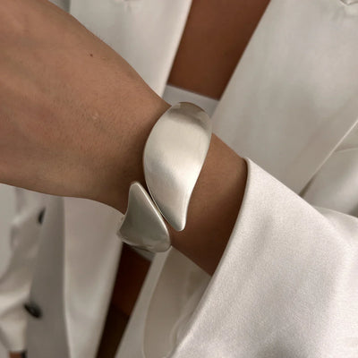 Stilvolle Vintage Damen Armreif Geometrisch Golden Silber