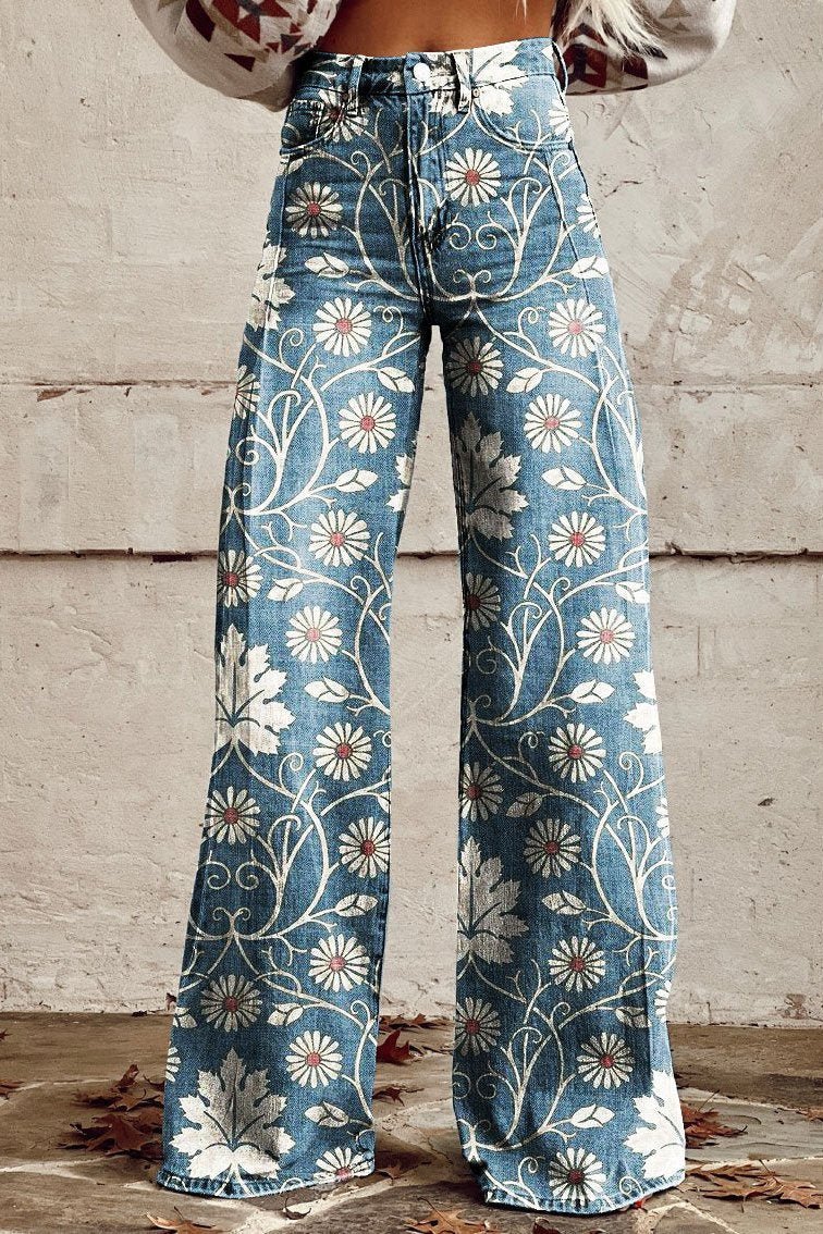 Boho Vintage Damen Hose