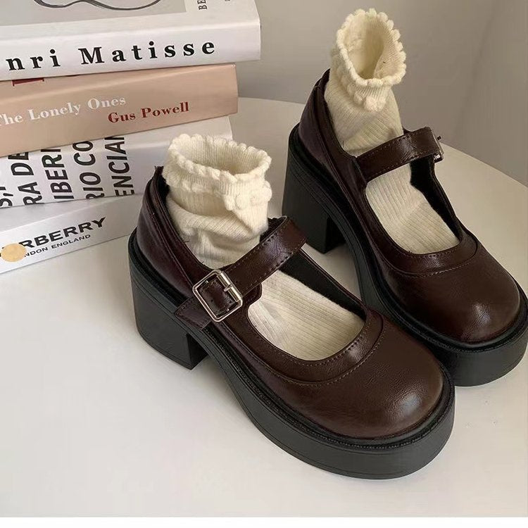 Karin | Retro Plateau Schuhe