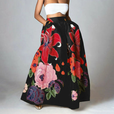 Kyrel- Der feminine Maxi-Rock mit romantischem Blumen-Print