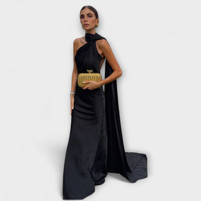 Elegantes Off-Shoulder Halter Maxikleid