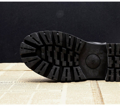 Winterstiefel aus schwarzem Leder - Delphine