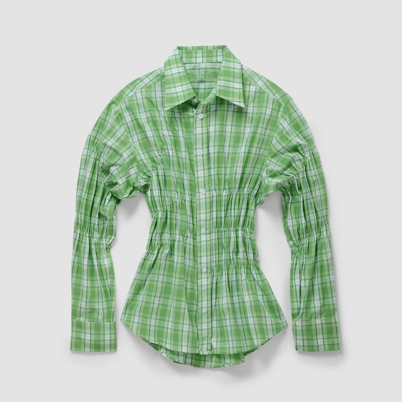 Raffinierte Bluse mit Raffung und Hemdkragen für Damen