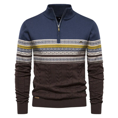Herren Retro Half-Zip Pullover