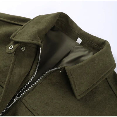 Kaira | Kunstwildleder Kurzjacke Mit Umlegekragen