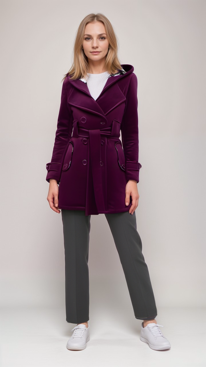 Chloe | Schicke Damen-Karierte Wollmantel