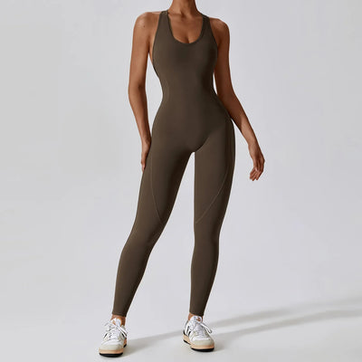 Solider Yoga-Jumpsuit für Damen – Einteilige Activewear für Yoga & Pilates