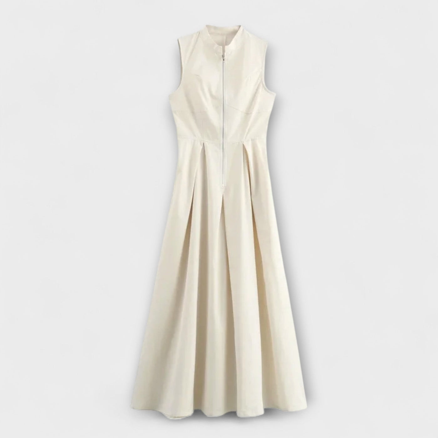 Ärmelloses Plissiertes Midikleid im Bodycon-Stil