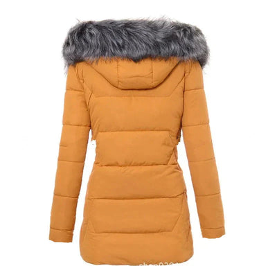 Macy | Pufferjacke mit Kunstfellkapuze – Stilvolle Wärme für Kalte Tag