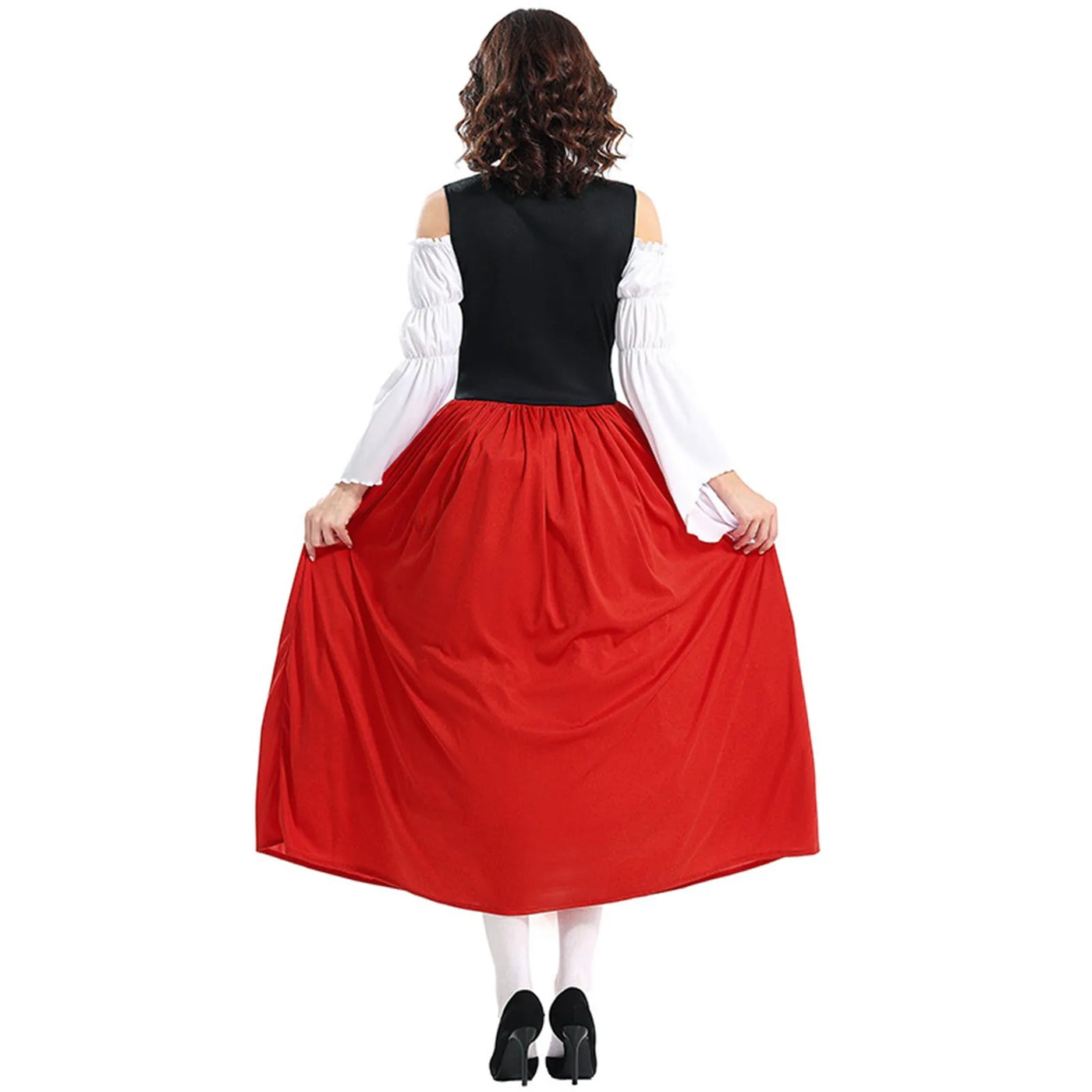 Damen Lange Oktoberfest Dirndl Kleid