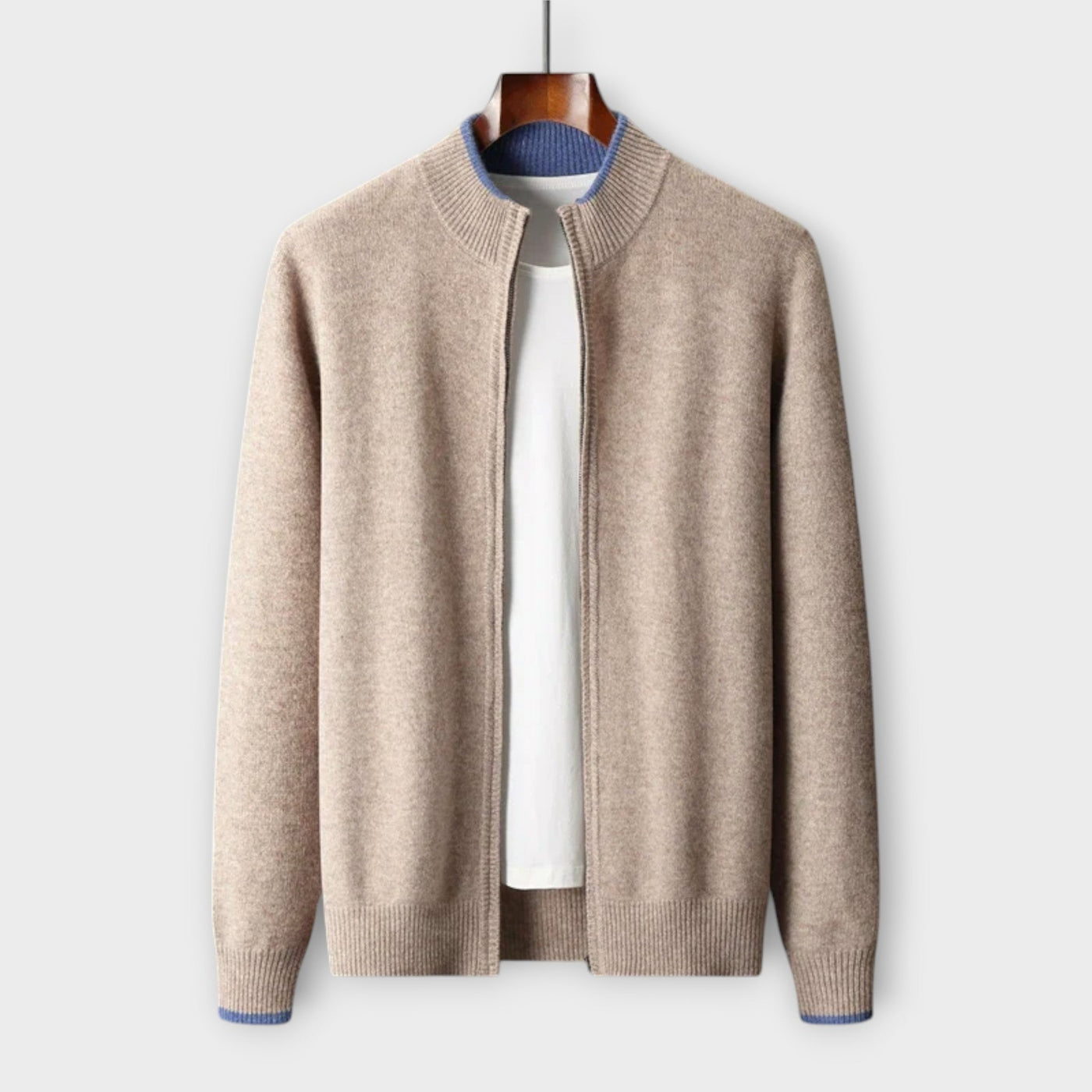 Laurence | Klassische Herren Zip-Up Strickjacke für Stil und Komfort