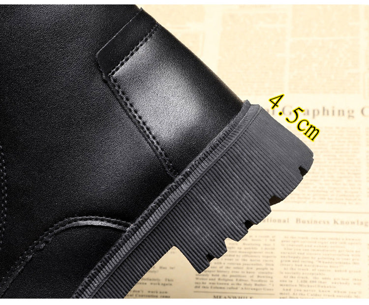 Winterstiefel aus schwarzem Leder - Delphine