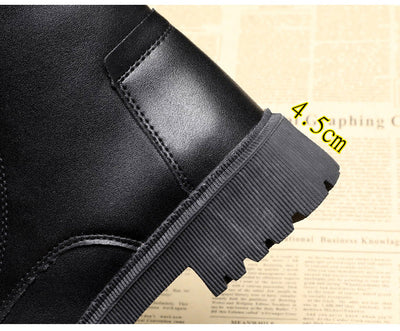 Winterstiefel aus schwarzem Leder - Delphine