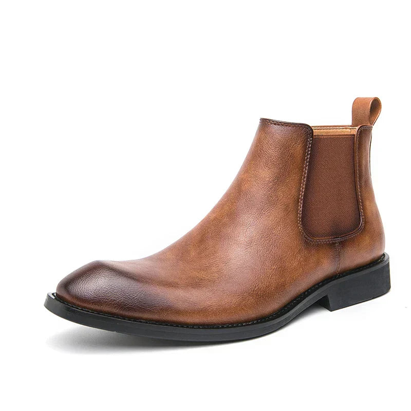Cooper | Stylische Reißverschluss-Leder Chelsea Boots für Herren