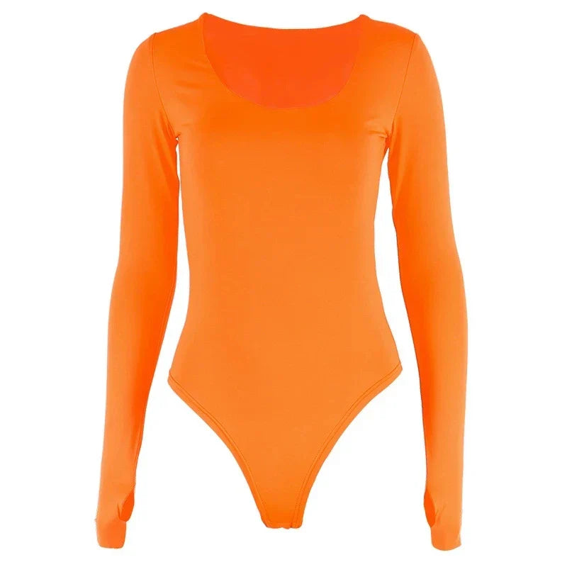 SARAN | Neonorangefarbener Bodysuit