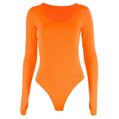 SARAN | Neonorangefarbener Bodysuit