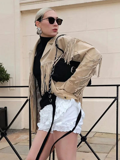 Dakota | Wildleder-Fransenjacke – Boho-Chic trifft auf Western-Style
