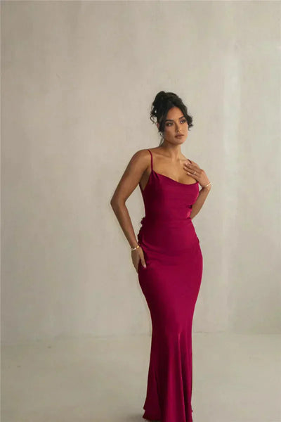 Cassiane - Satin Blumen Kleid