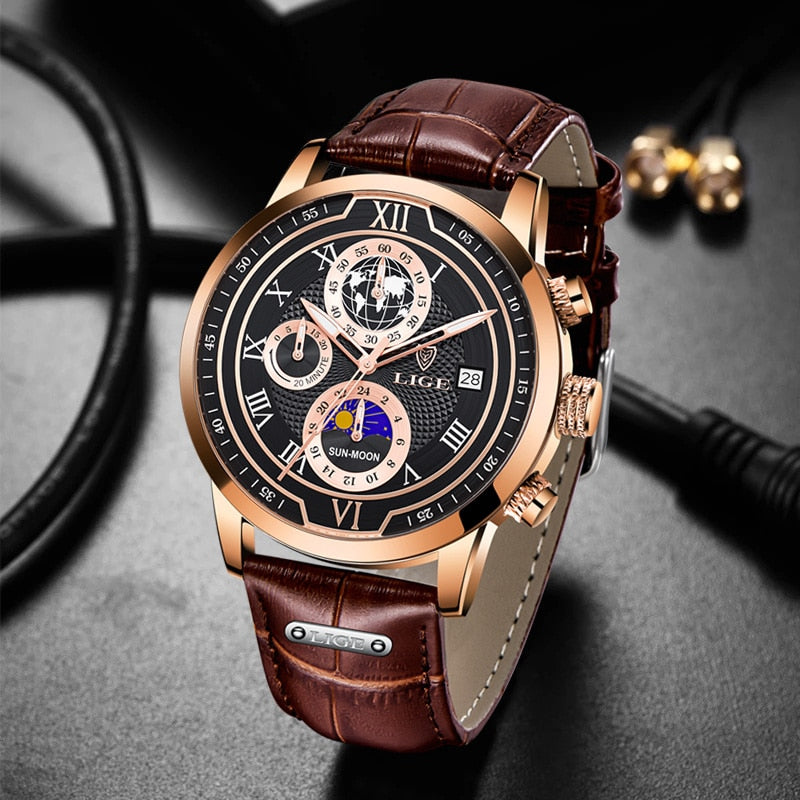 Chronograph mit Premium-Lederarmband