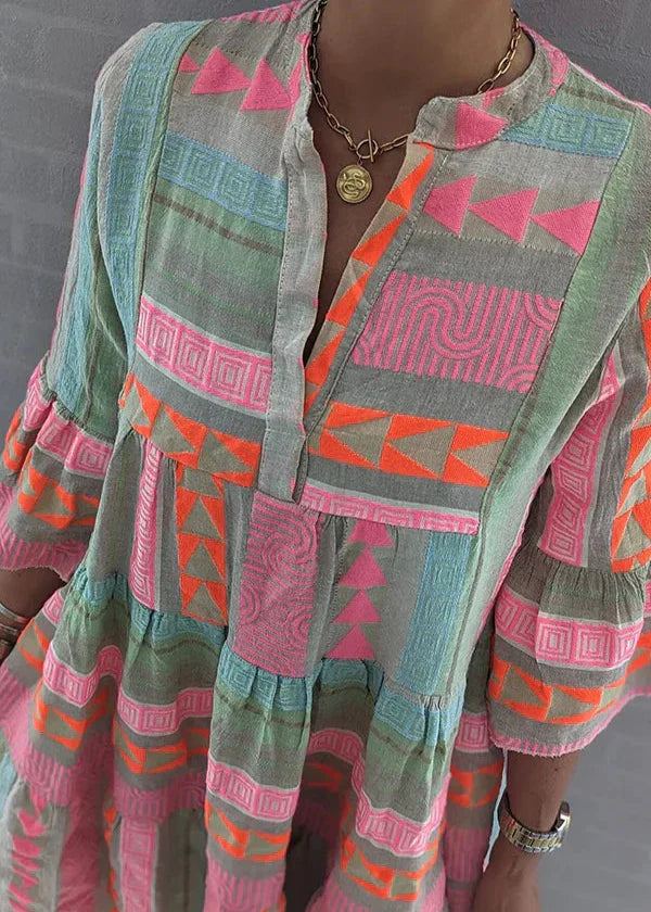 Ellie | Luftiges Baumwoll-Hanf Sommerkleid