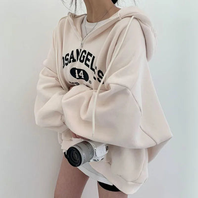 Oversized Hoodie mit „Los Angeles“ Print – Sportlich, Lässig & Cozy